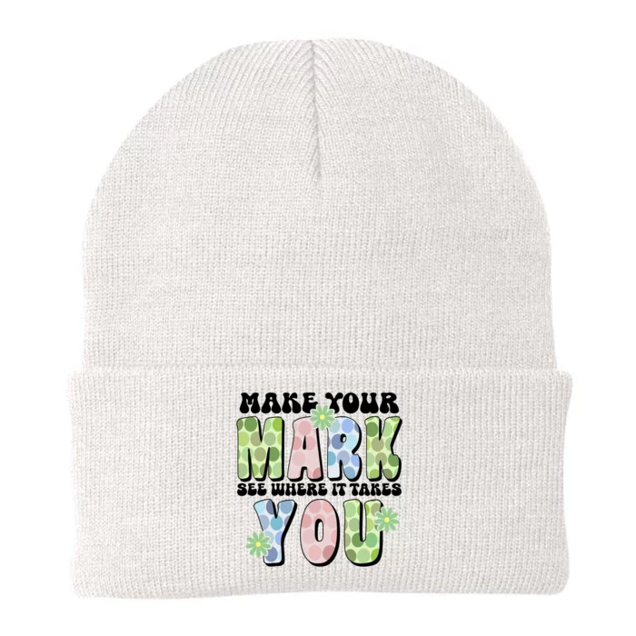 Mark Your Mark See Where It Takes You Dot Day Knit Cap Winter Beanie