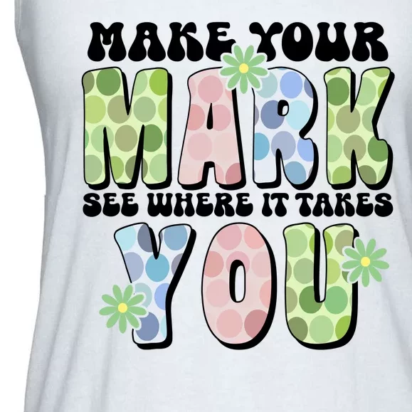 Mark Your Mark See Where It Takes You Dot Day Ladies Essential Flowy Tank