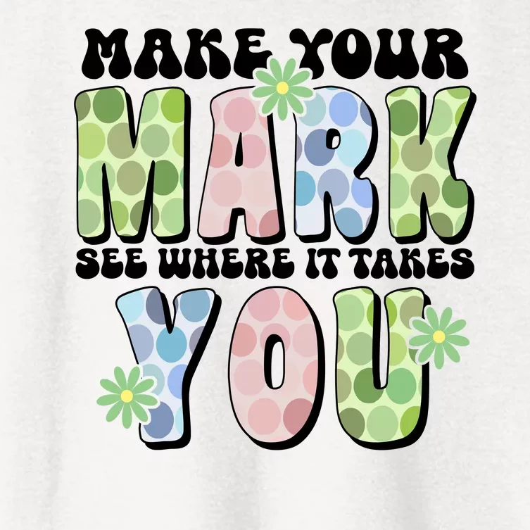 Mark Your Mark See Where It Takes You Dot Day Women's Crop Top Tee