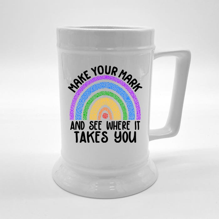 Make Your Mark And See Where It Takes You International Dot Day Front & Back Beer Stein