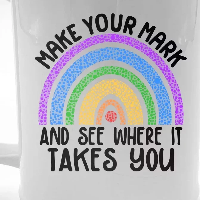 Make Your Mark And See Where It Takes You International Dot Day Front & Back Beer Stein