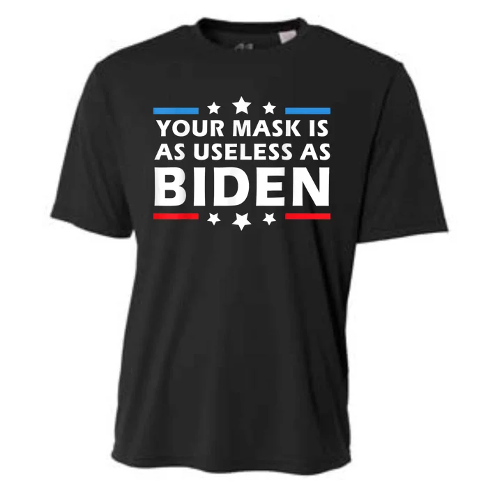 Mens Your Mask Is As Useless As Joe Biden Sucks Funny Political Cooling Performance Crew T-Shirt