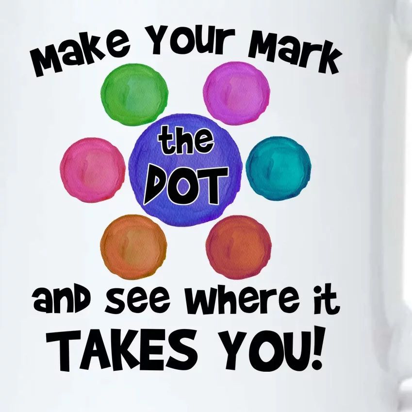 Make Your Mark And See Where It Takes You Dot Day Black Color Changing Mug