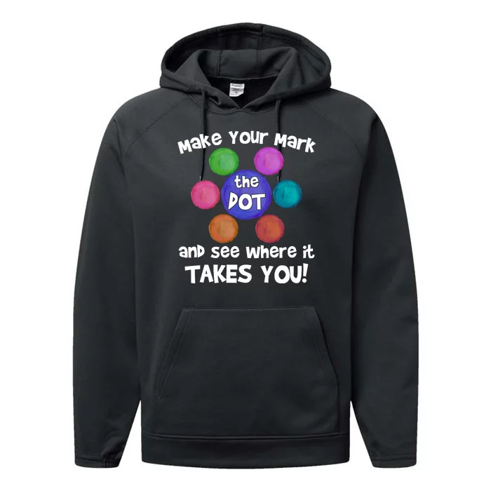 Make Your Mark And See Where It Takes You Dot Day Performance Fleece Hoodie