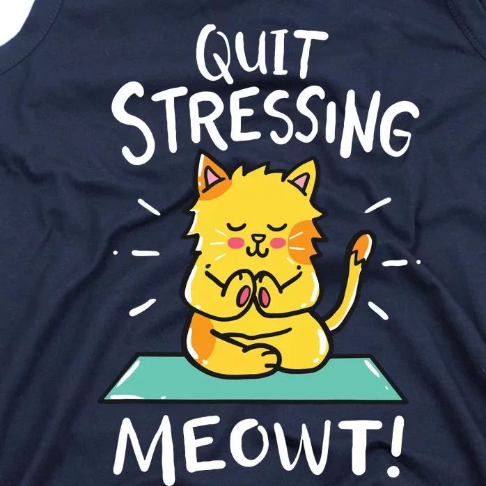 Meditation Yoga Meowt Cat Funny Cute Esoteric Gift Tank Top