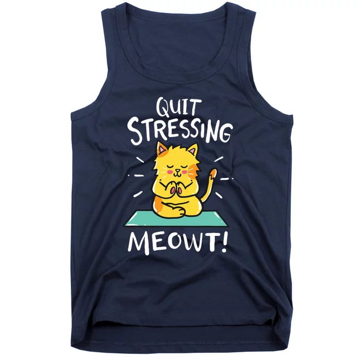 Meditation Yoga Meowt Cat Funny Cute Esoteric Gift Tank Top