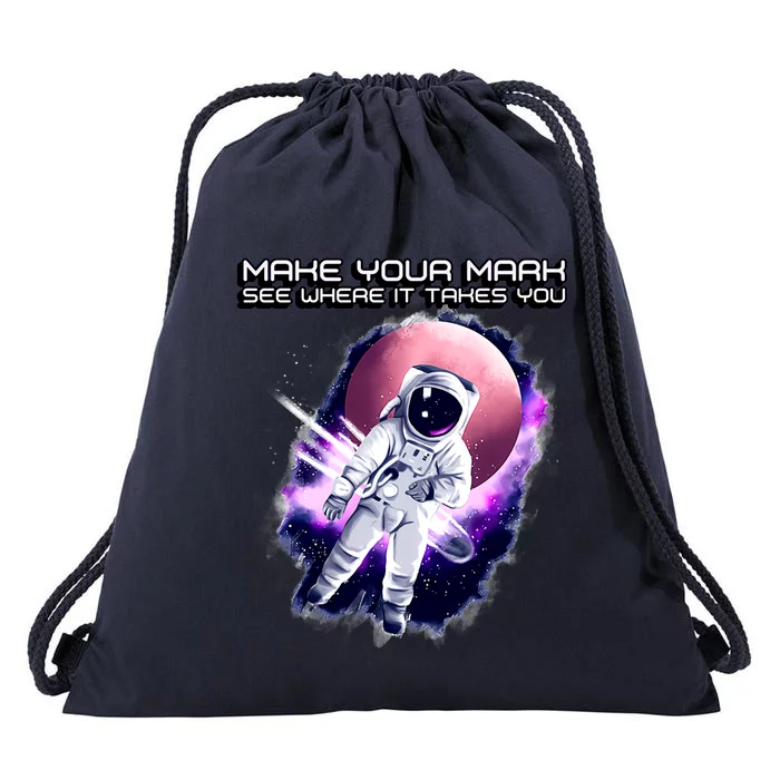 Make Your Mark And See Where It Takes You Dot Day Funny Gift Drawstring Bag