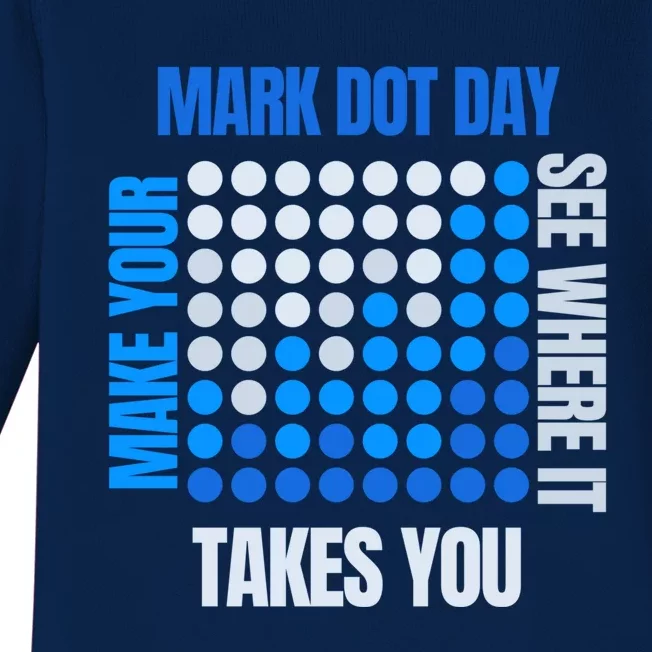 Make Your Mark Dot Day See Where It Takes You Cool Gift Baby Long Sleeve Bodysuit