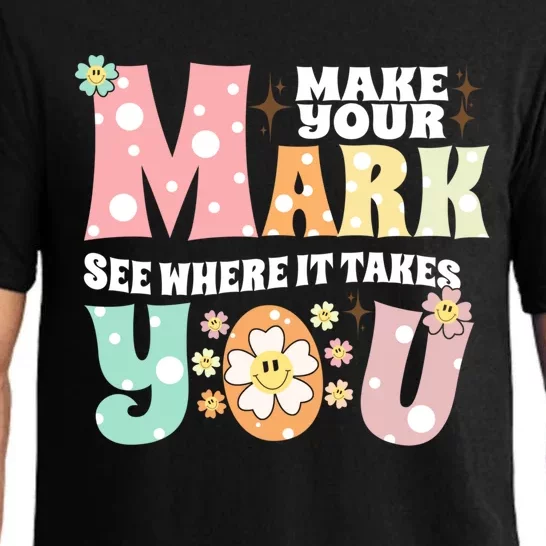 Make Your Mark See Where It Takes You Gift The Dot Day Meaningful Gift Pajama Set