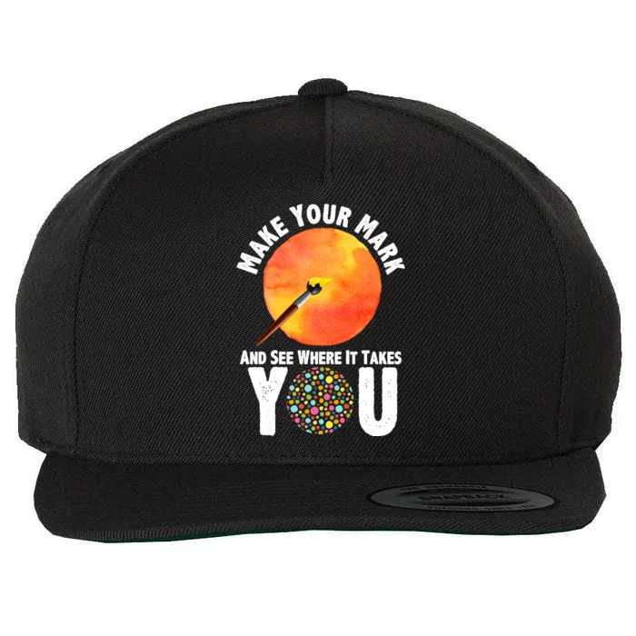 Make Your Mark And See Where It Takes You Dot Day Wool Snapback Cap