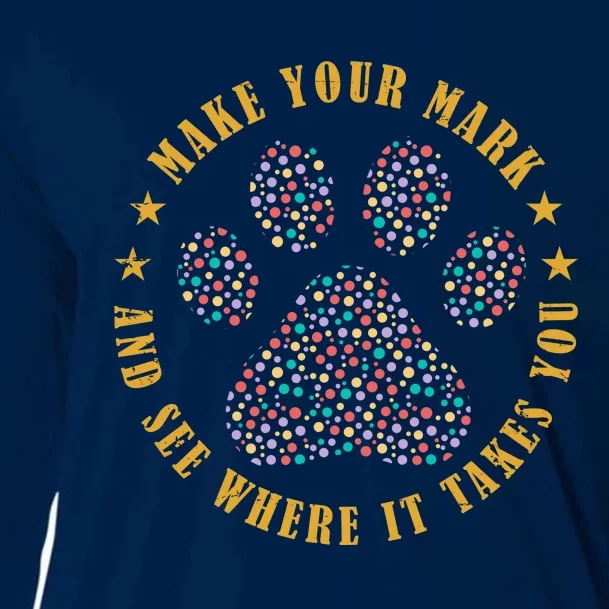 Make Your Mark Dot Day Paw Print Cooling Performance Long Sleeve Crew