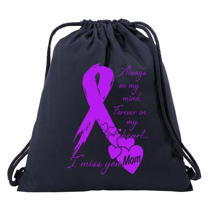 Missing You Mom My Guardian Angel Memorial Day Gift Drawstring Bag