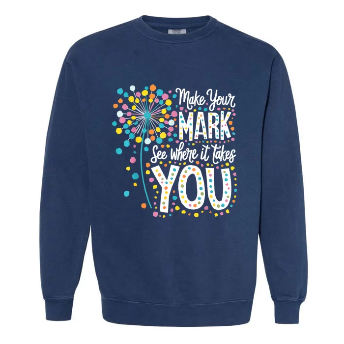 Make Your Mark Happy Dot Day 2024 Dandelion Garment-Dyed Sweatshirt