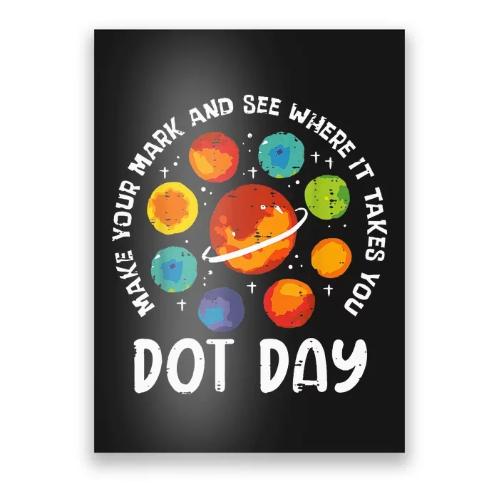 Make Your Mark And See Colorful Polka Dot Poster