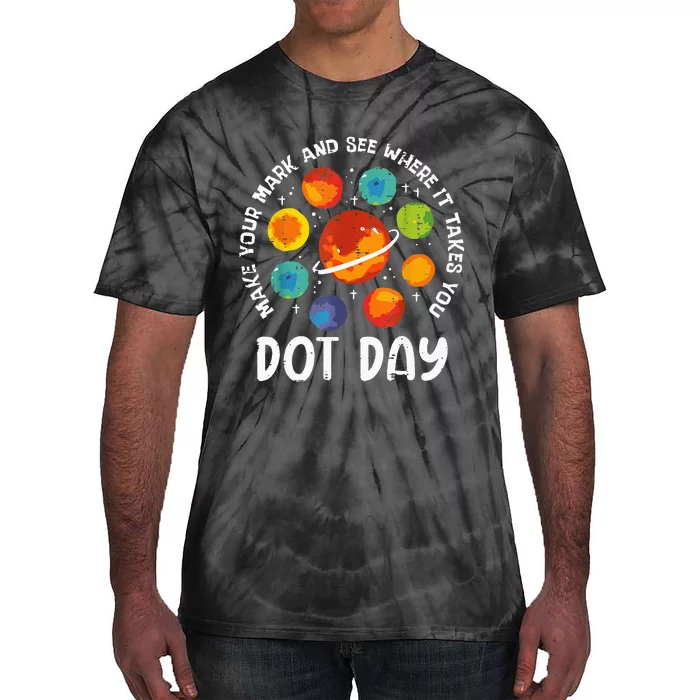 Make Your Mark And See Colorful Polka Dot Tie-Dye T-Shirt