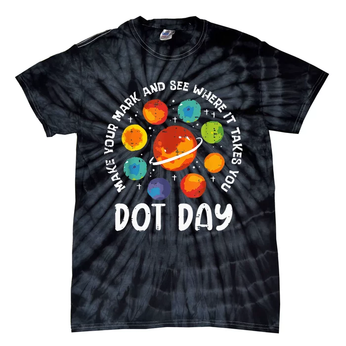 Make Your Mark And See Colorful Polka Dot Tie-Dye T-Shirt