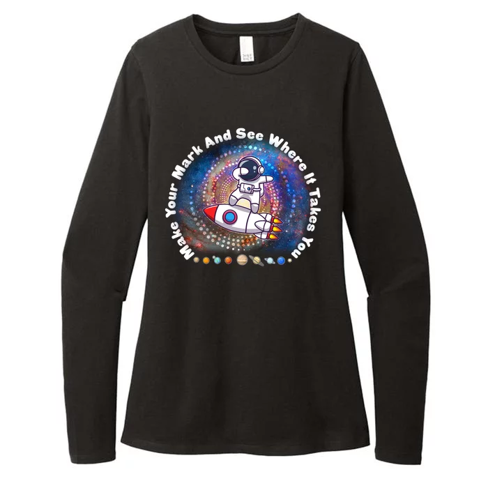 Mark Your Mark And See Where It Takes You International Dot Day Space Astronaut Womens CVC Long Sleeve Shirt