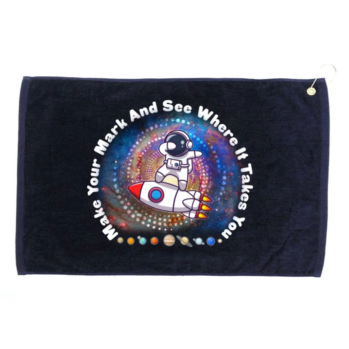 Mark Your Mark And See Where It Takes You International Dot Day Space Astronaut Grommeted Golf Towel