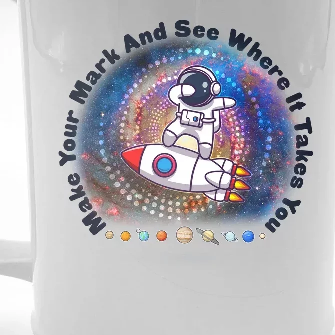 Mark Your Mark And See Where It Takes You International Dot Day Space Astronaut Front & Back Beer Stein