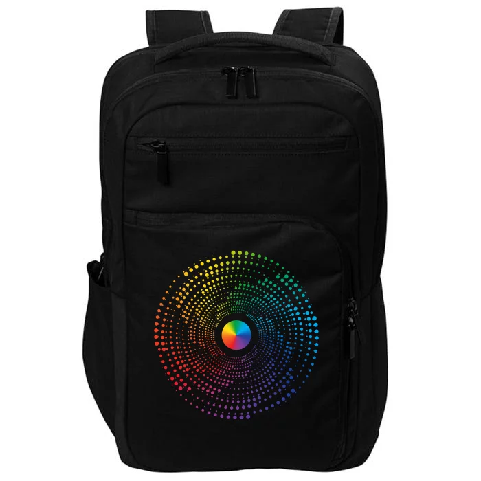 Make Your Mark International Dot Day Rainbow Polka Dot Swirl Impact Tech Backpack