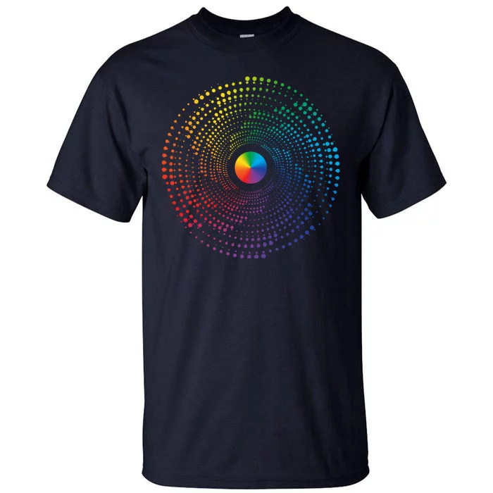 Make Your Mark International Dot Day Rainbow Polka Dot Swirl Tall T-Shirt