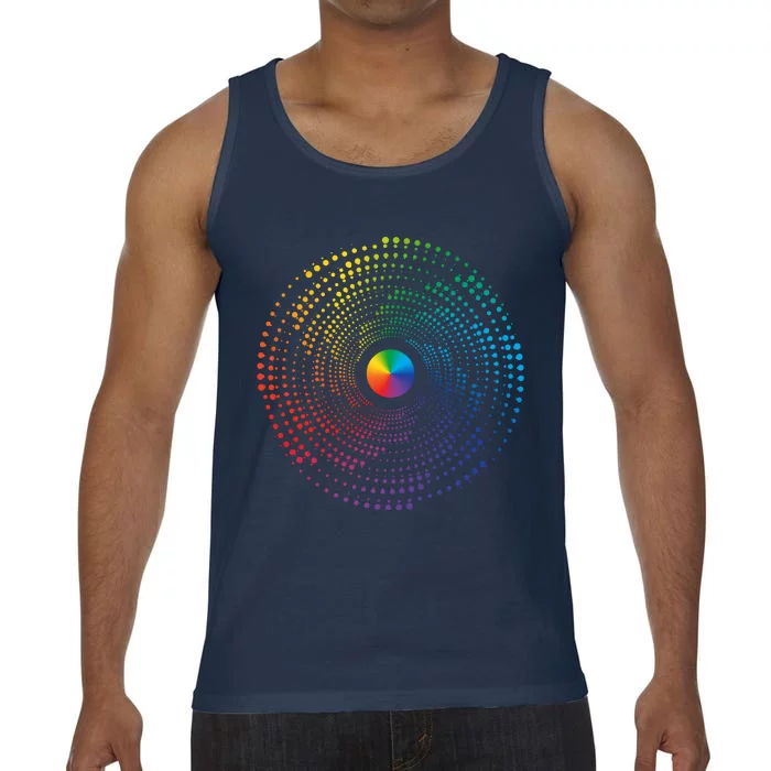 Make Your Mark International Dot Day Rainbow Polka Dot Swirl Comfort Colors® Tank Top