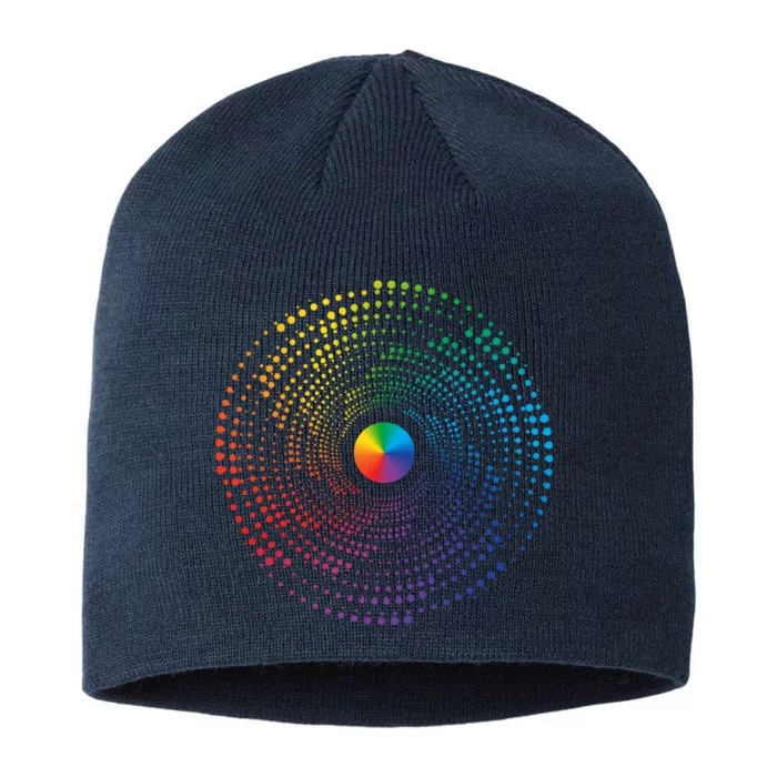 Make Your Mark International Dot Day Rainbow Polka Dot Swirl 8 1/2in Sustainable Knit Beanie