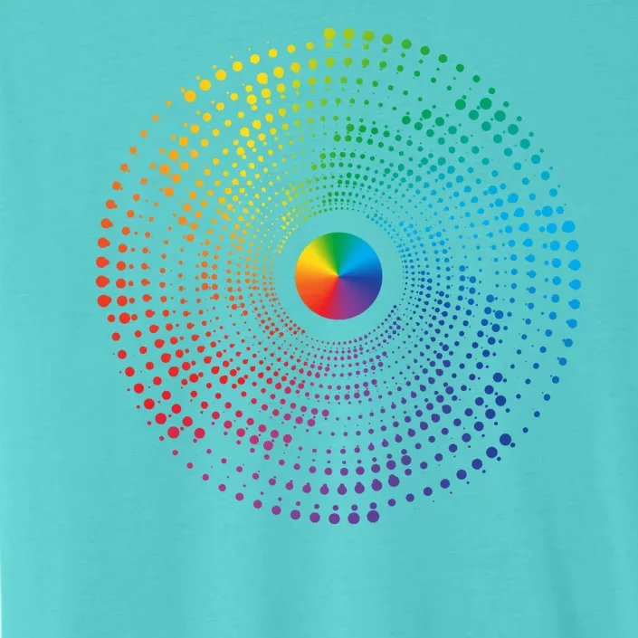 Make Your Mark International Dot Day Rainbow Polka Dot Swirl ChromaSoft Performance T-Shirt