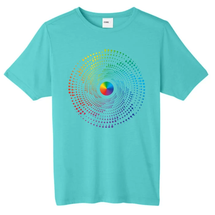 Make Your Mark International Dot Day Rainbow Polka Dot Swirl ChromaSoft Performance T-Shirt