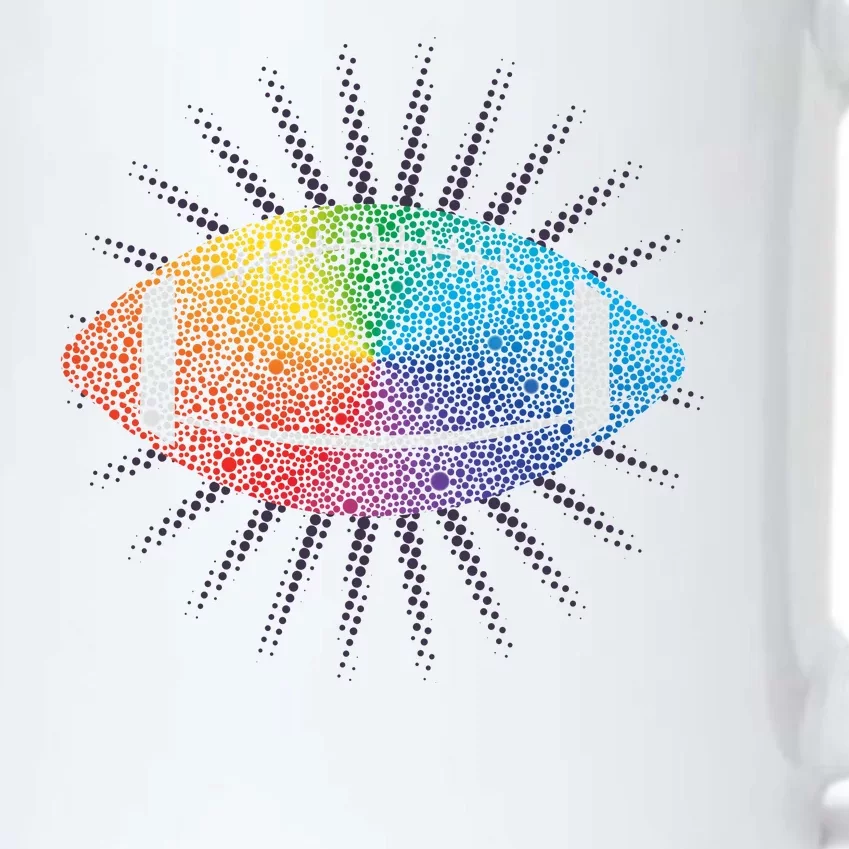 Make Your Mark International Dot Day Rainbow Football Black Color Changing Mug