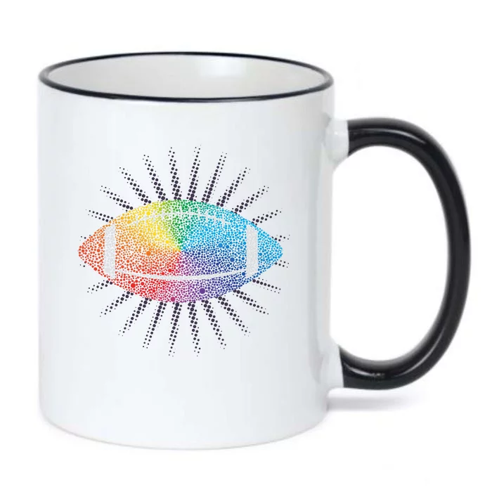 Make Your Mark International Dot Day Rainbow Football Black Color Changing Mug