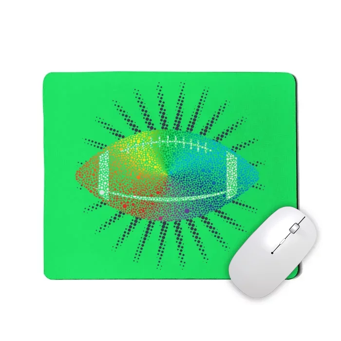 Make Your Mark International Dot Day Rainbow Football Mousepad