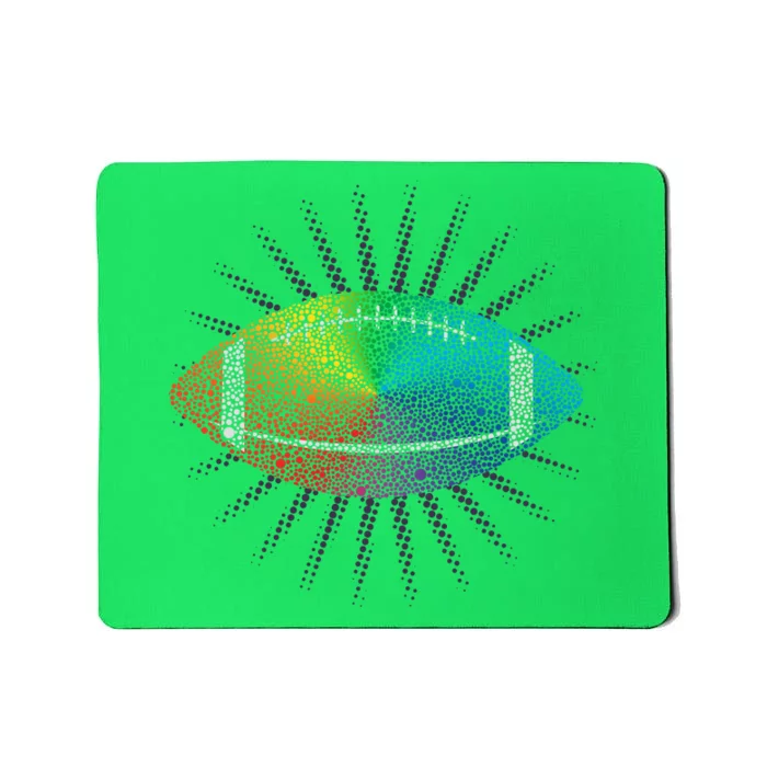 Make Your Mark International Dot Day Rainbow Football Mousepad