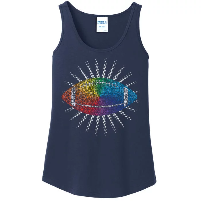 Make Your Mark International Dot Day Rainbow Football Ladies Essential Tank