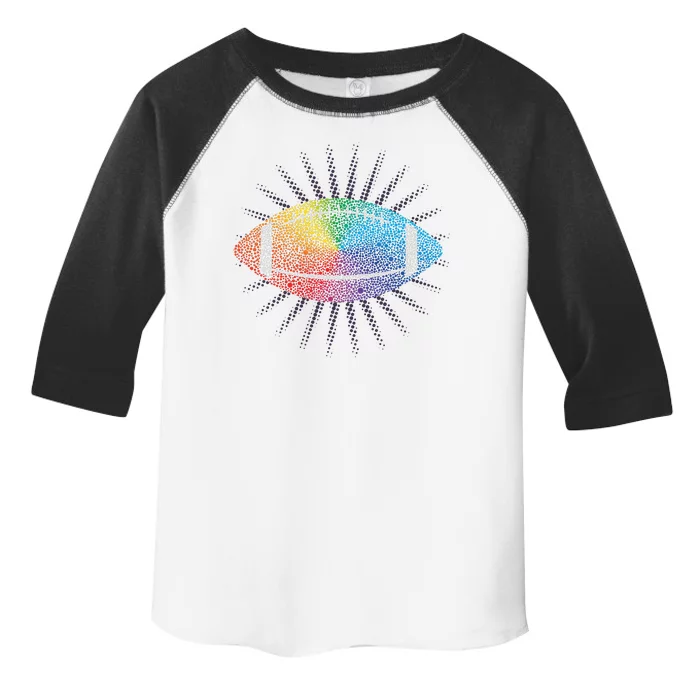 Make Your Mark International Dot Day Rainbow Football Toddler Fine Jersey T-Shirt