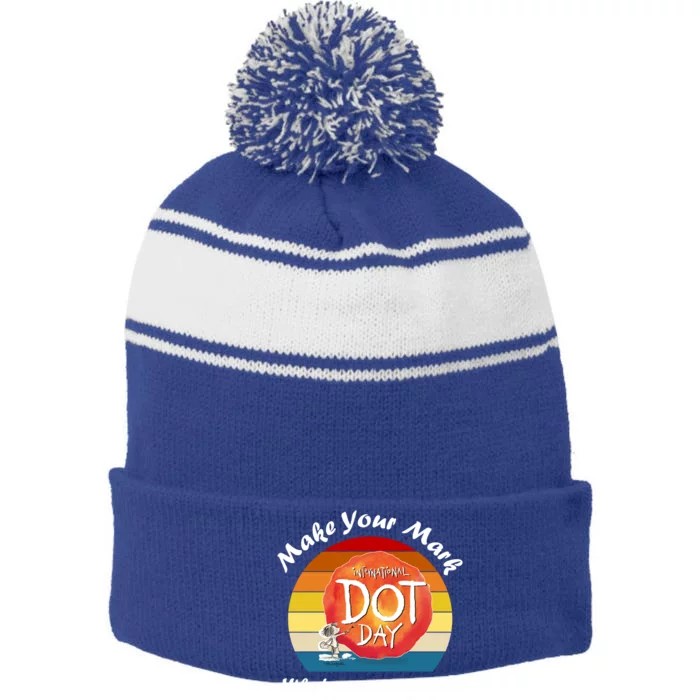 Make Your Mark International Dot Day What You Can Create Stripe Pom Pom Beanie