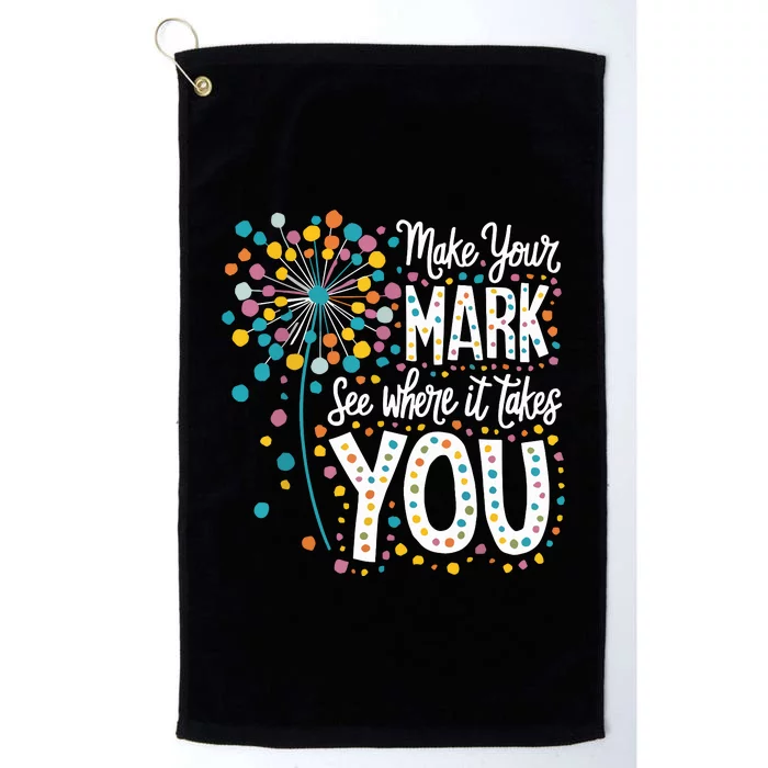 Make Your Mark Happy Dot Day 2024 Dandelion Platinum Collection Golf Towel