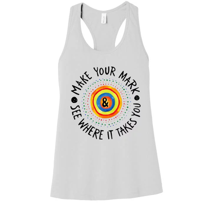 Make Your Mark International Dot Day Colorful Women's Racerback Tank