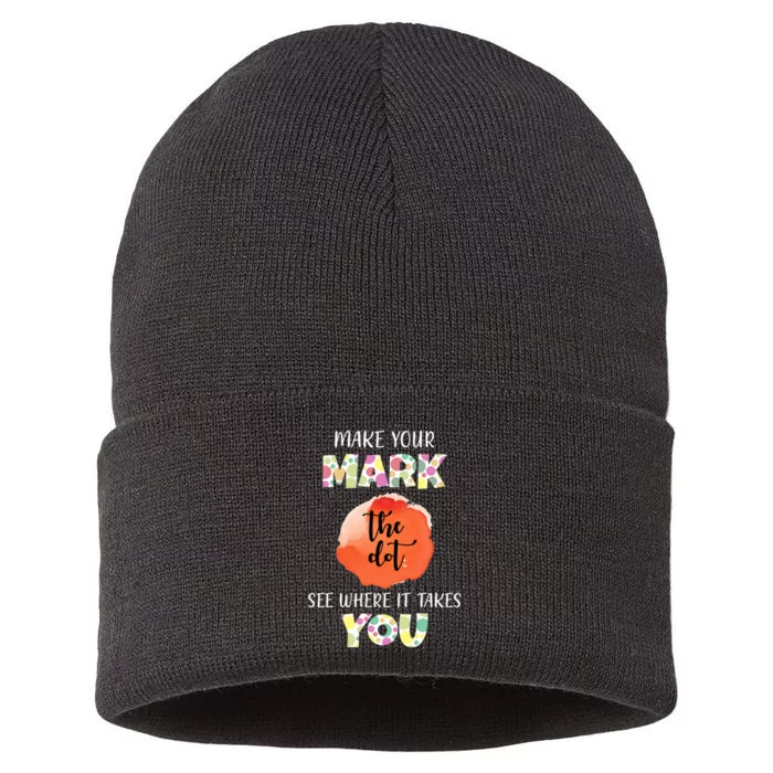 Make Your Mark Dot Day See Where It Takes You The Dot Sustainable Knit Beanie