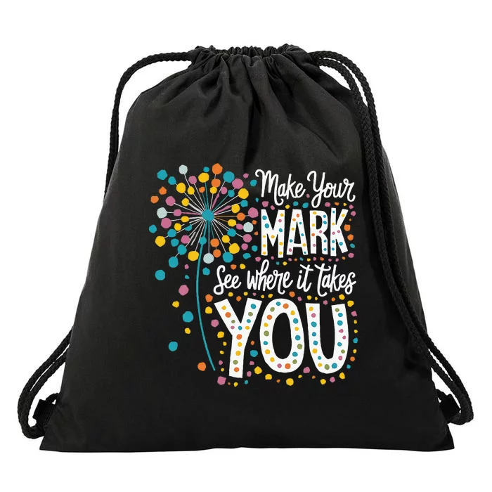 Make Your Mark Happy Dot Day 2024 Dandelion Drawstring Bag