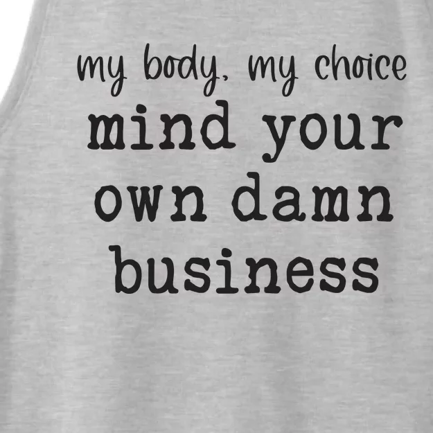 Mind Your Own Damn Business Walz Kamala Harris Anti Trump Ladies Tri-Blend Wicking Tank