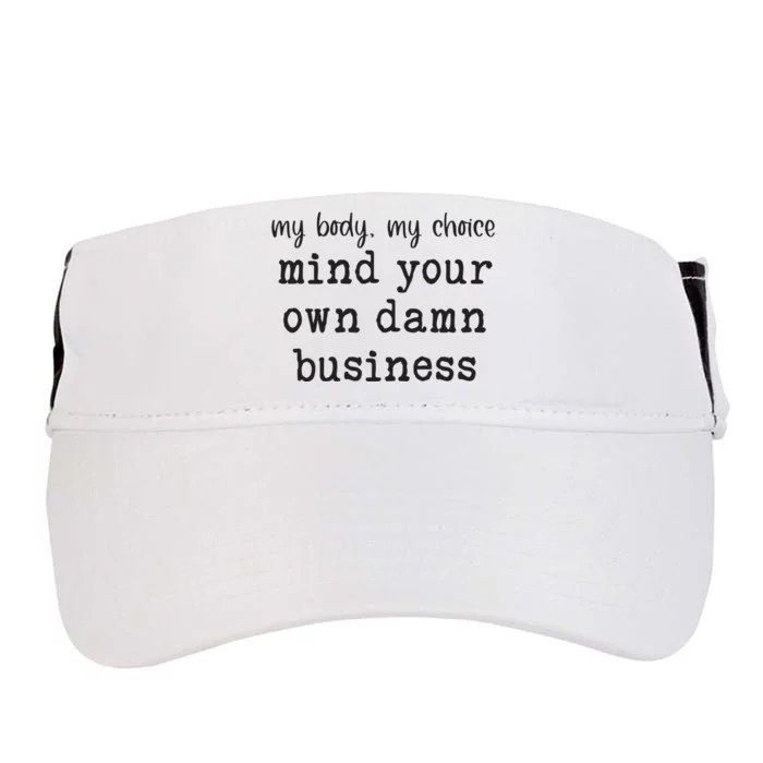 Mind Your Own Damn Business Walz Kamala Harris Anti Trump Adult Drive Performance Visor