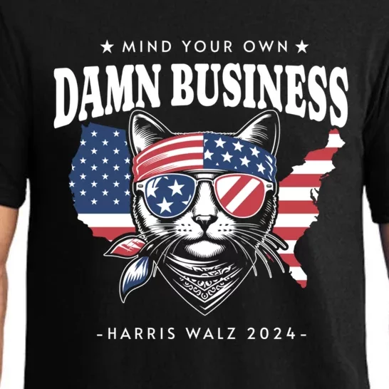 Mind Your Own Damn Business Tim Waltz Kamala Harris 2024 Pajama Set