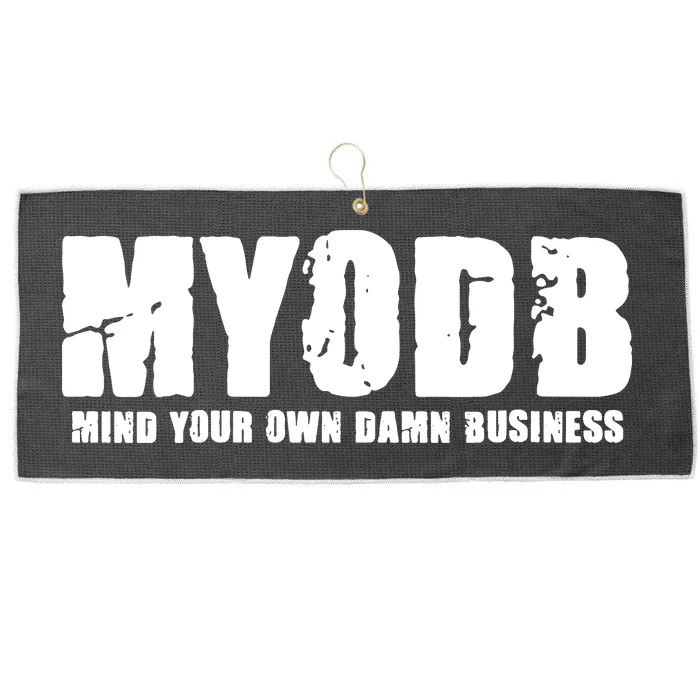 Mind Your Own Damn Business Large Microfiber Waffle Golf Towel