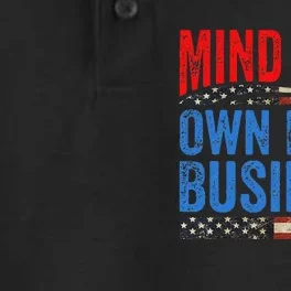 Mind Your Own Damn Business Funny Saying Gift Dry Zone Grid Performance Polo