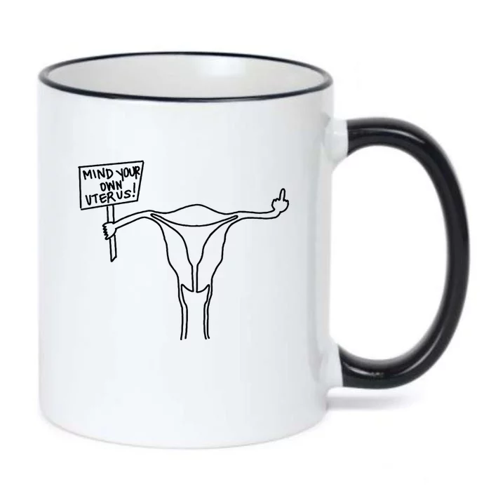 Mind Your Own Uterus Rights Feminist Black Color Changing Mug