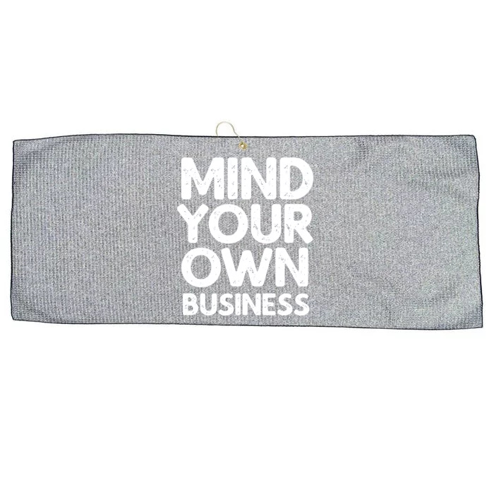 Mind Your Own Business Vintage Gift Large Microfiber Waffle Golf Towel