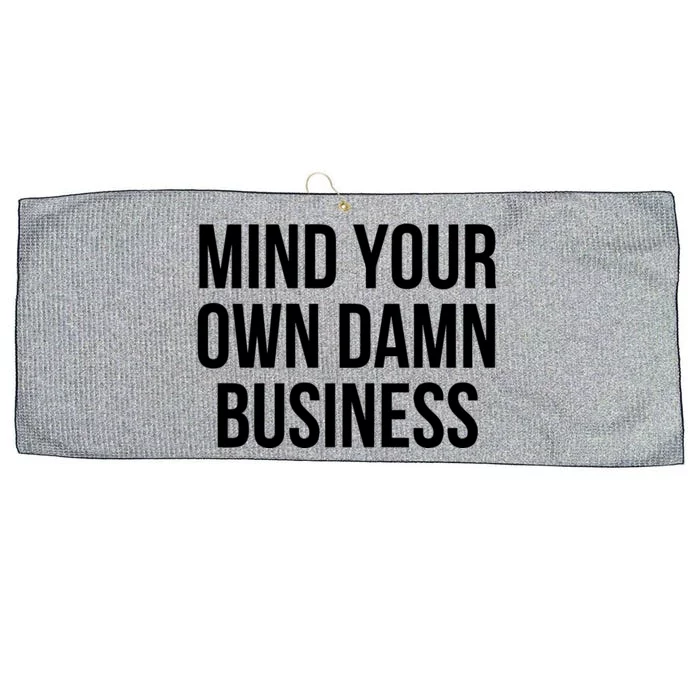 Mind Your Own Business Large Microfiber Waffle Golf Towel