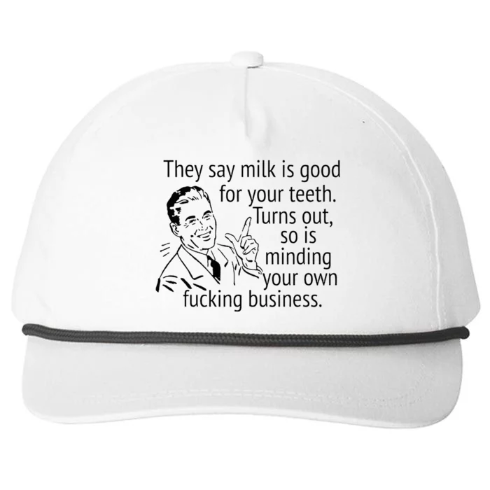 Mind Your Own Fucking Business Snapback Five-Panel Rope Hat