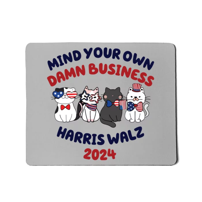 Mind Your Own Damn Business Tim Walz Golden Rule Mousepad